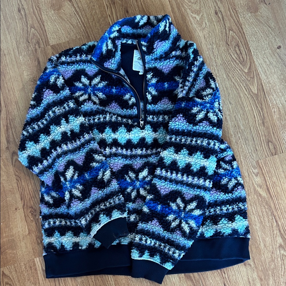 Aerie Men's Multicolor Zip-Up Sweater